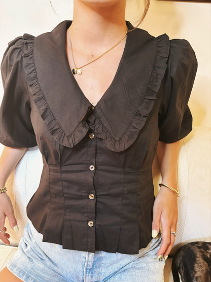 Matilda Button Down Collar Blouse