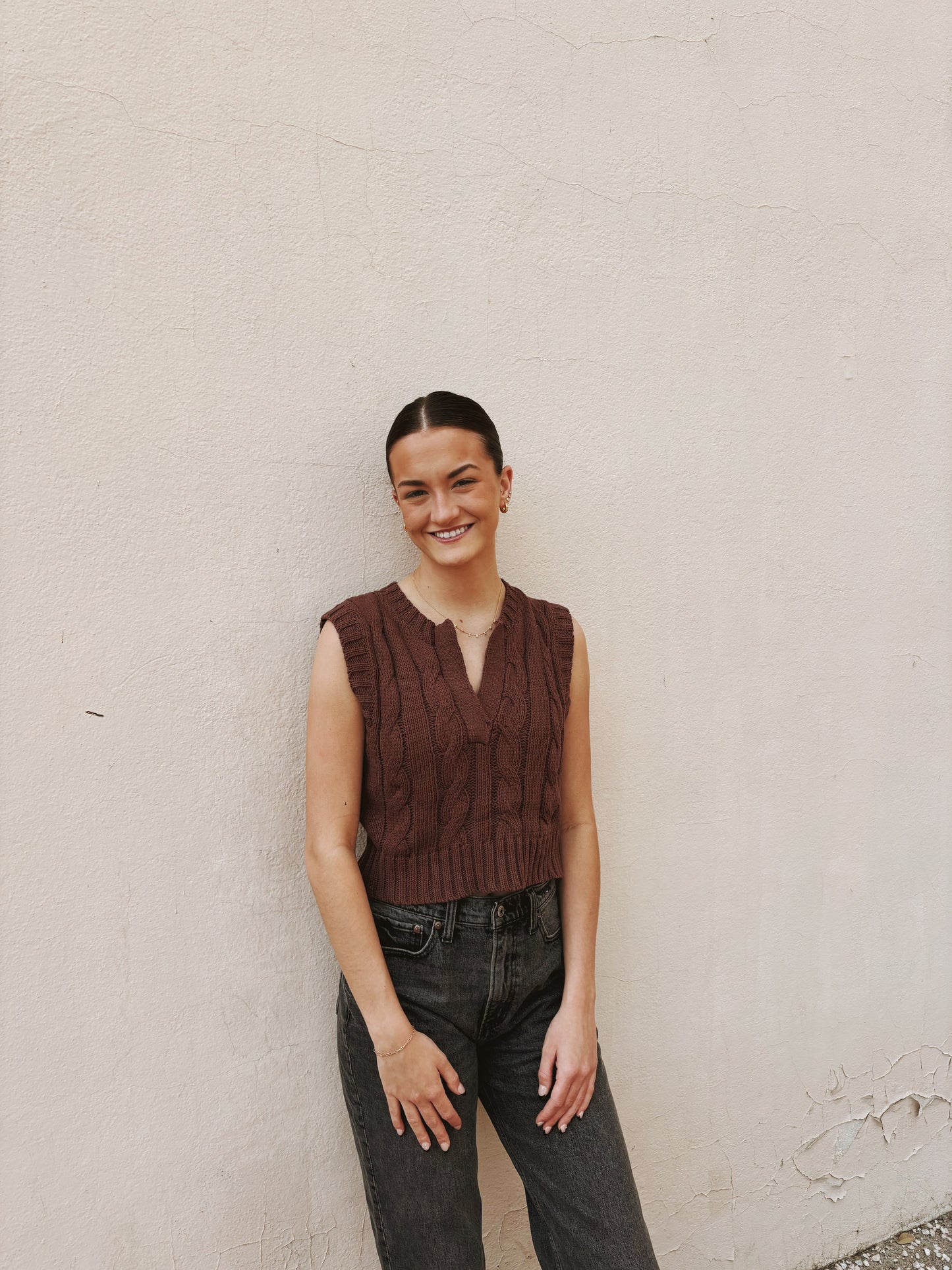 Brown Sweater Vest