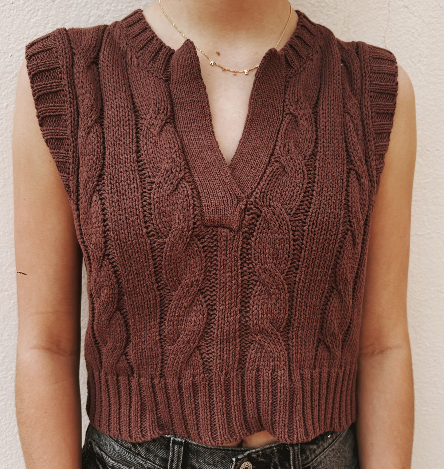 Brown Sweater Vest