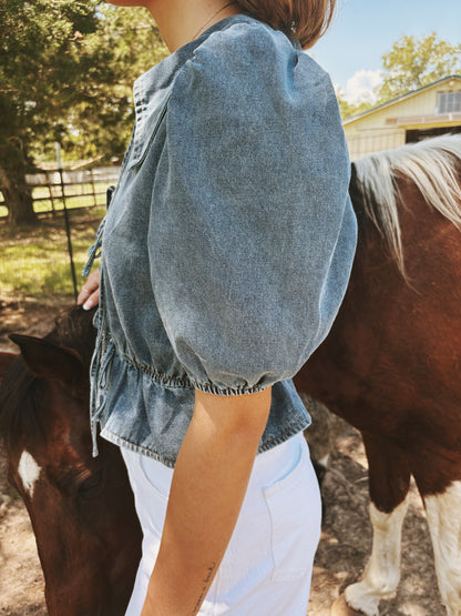 Ashton Denim Blouse