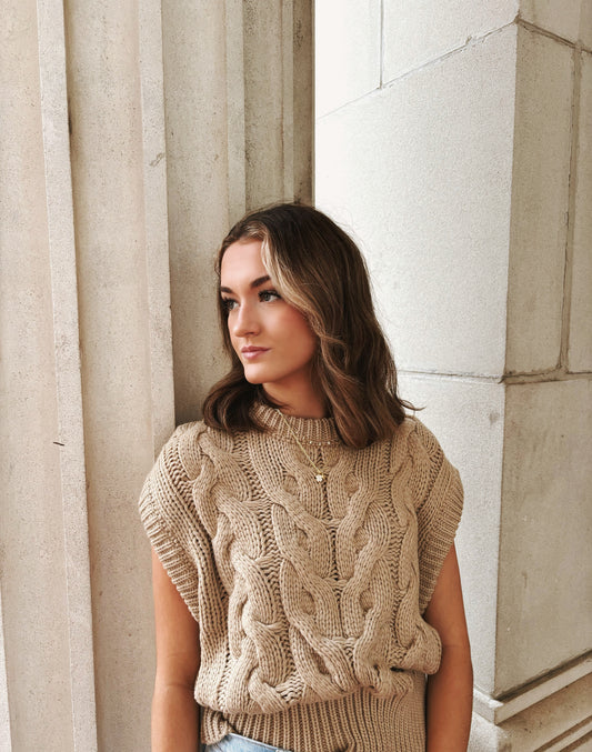 Taupe Chunky Knit Sweater