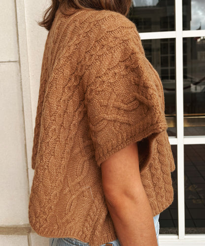 Brown Knit Turtle Neck Sweater