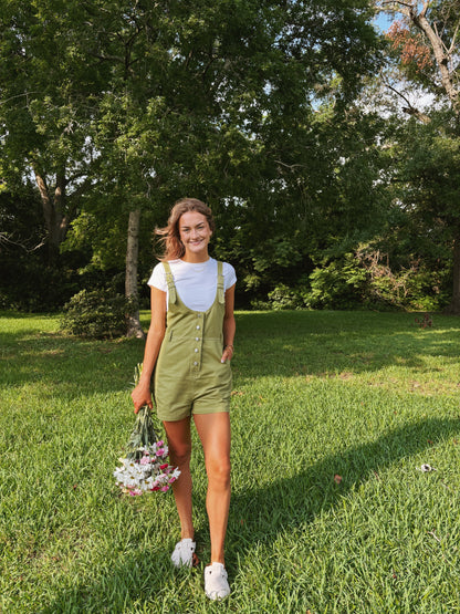 Buckle Green Romper