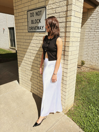 Polka Dot Silk Skirt