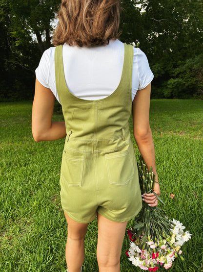 Buckle Green Romper